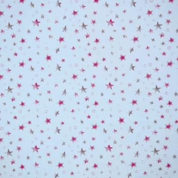 Hilco Jersey Pastell Stars rosa/weiß